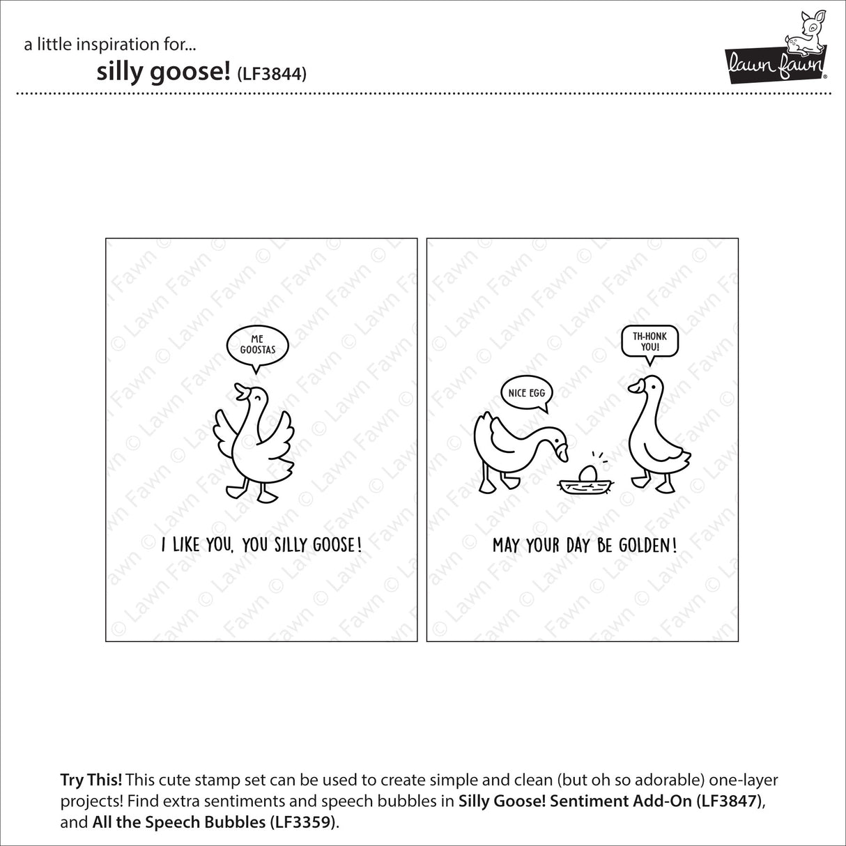 Lawn Fawn silly goose! Stamp
