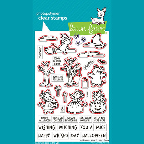 Lawn Fawn halloween mice lawn cuts