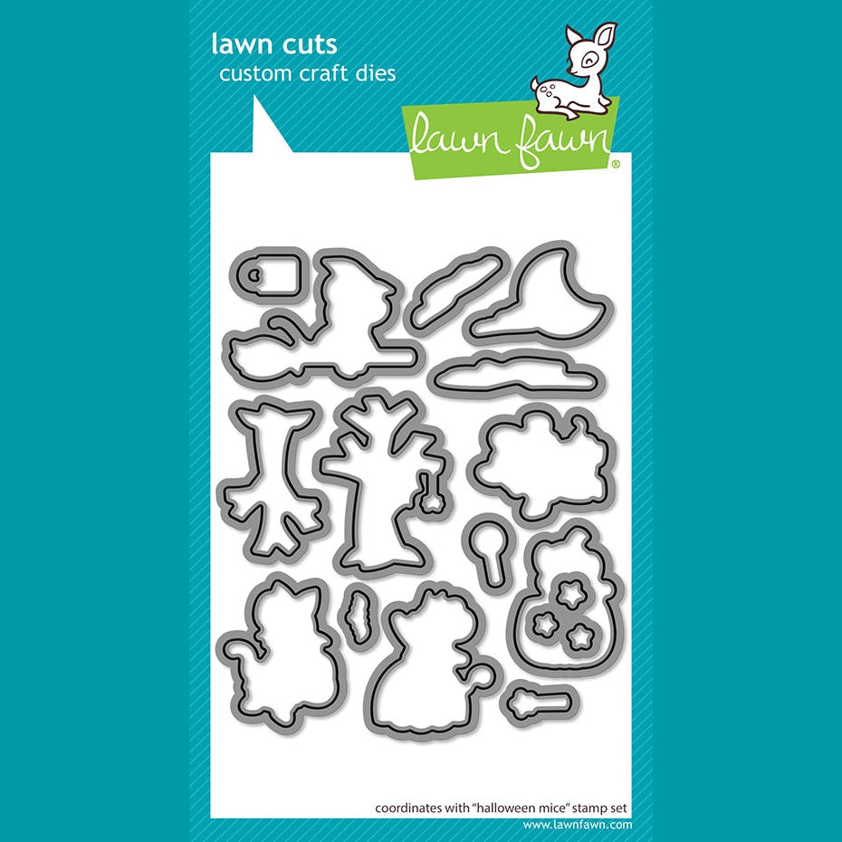 Lawn Fawn halloween mice lawn cuts