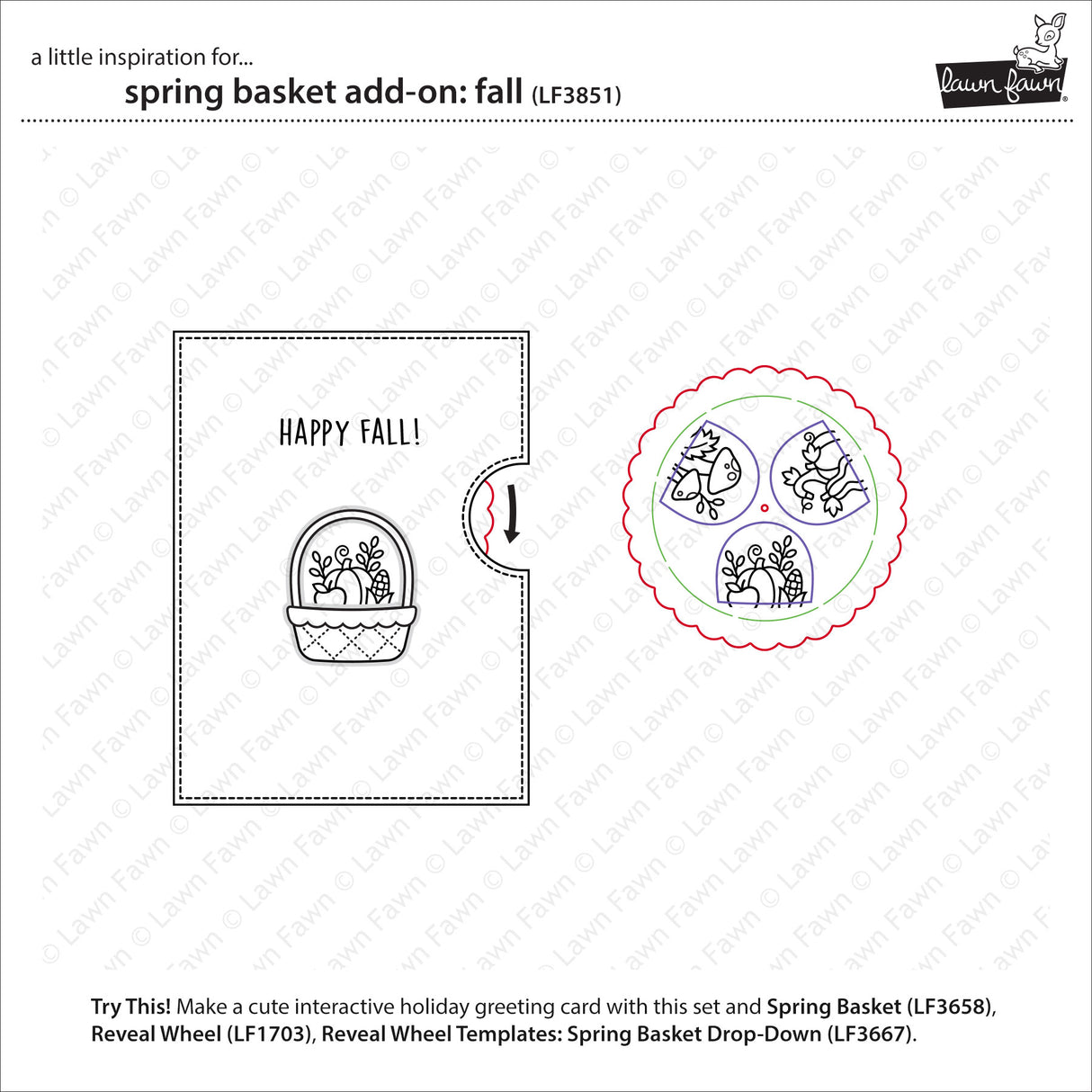Lawn Fawn spring basket add-on: fall Stamp