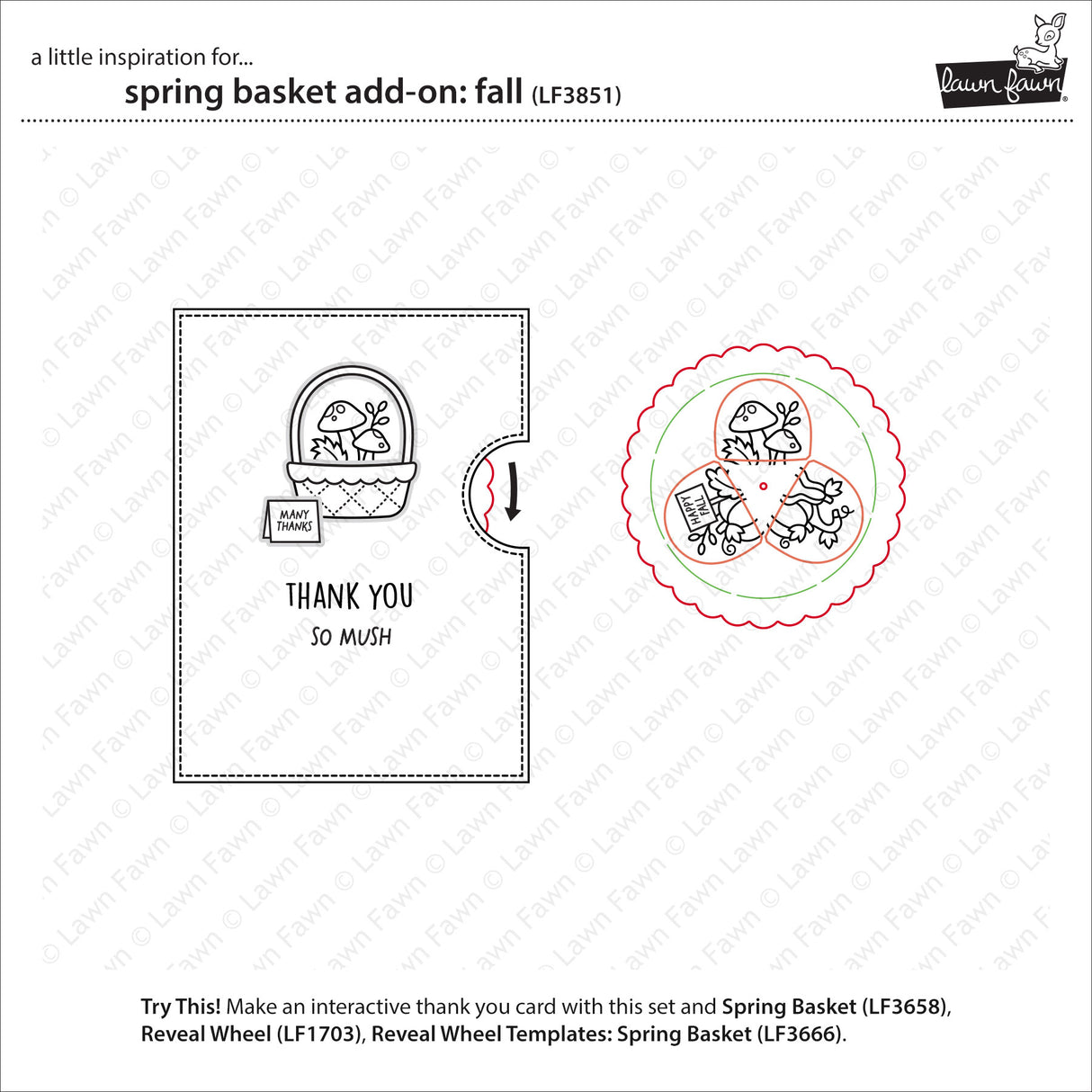 Lawn Fawn spring basket add-on: fall Stamp