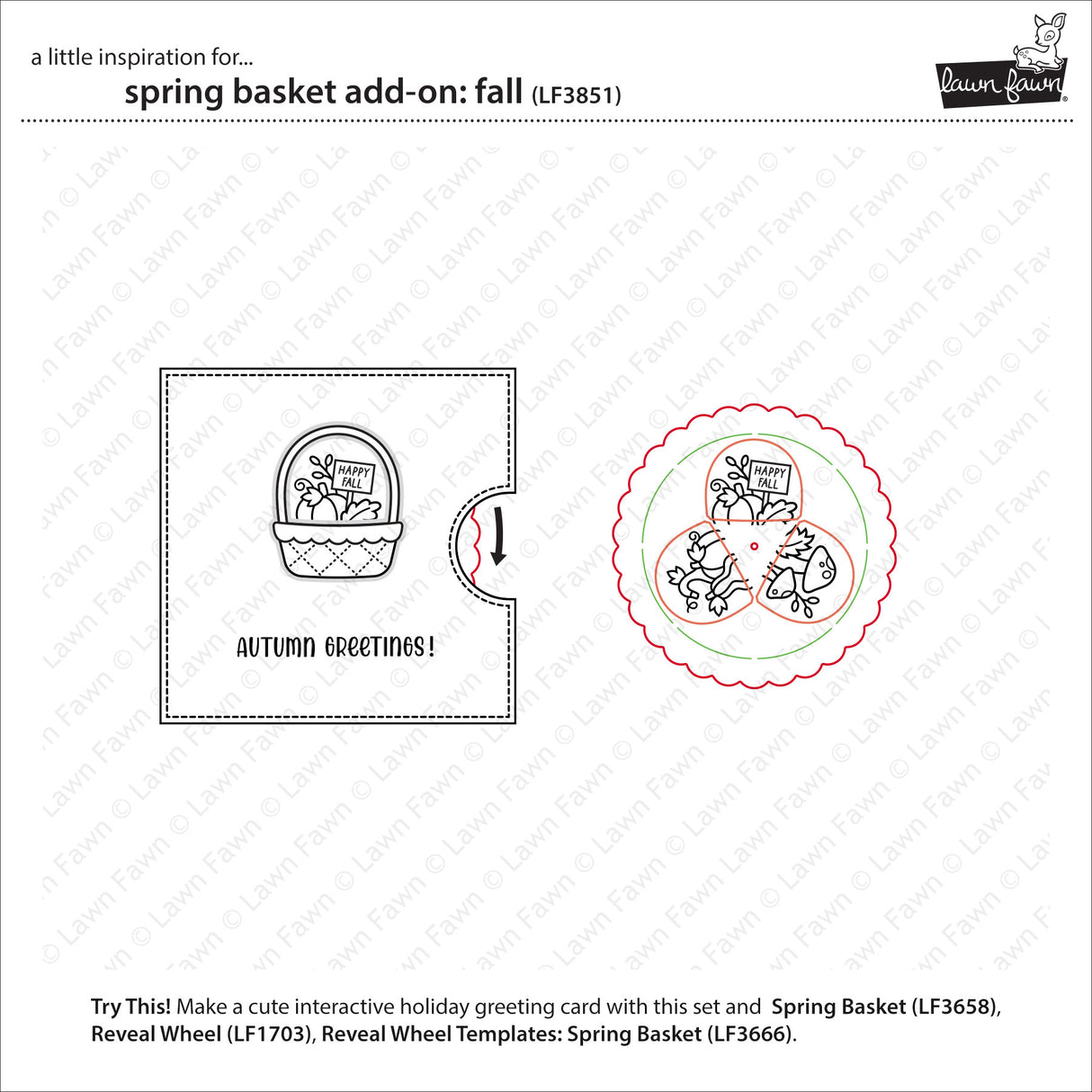 Lawn Fawn spring basket add-on: fall Stamp