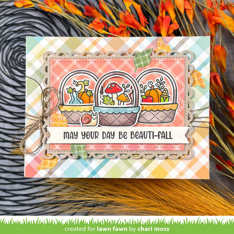 Lawn Fawn spring basket add-on: fall Stamp