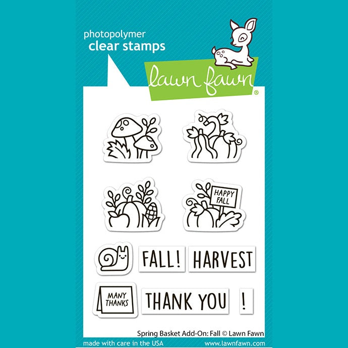 Lawn Fawn spring basket add-on: fall Stamp