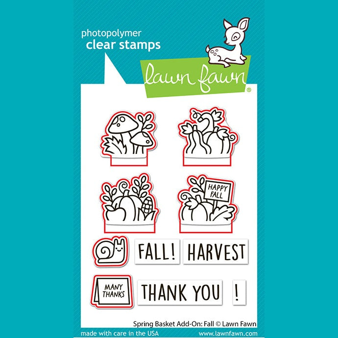 Lawn Fawn spring basket add-on: fall lawn cuts
