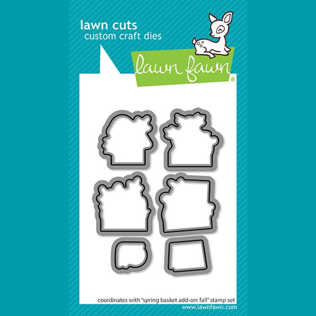 Lawn Fawn spring basket add-on: fall lawn cuts