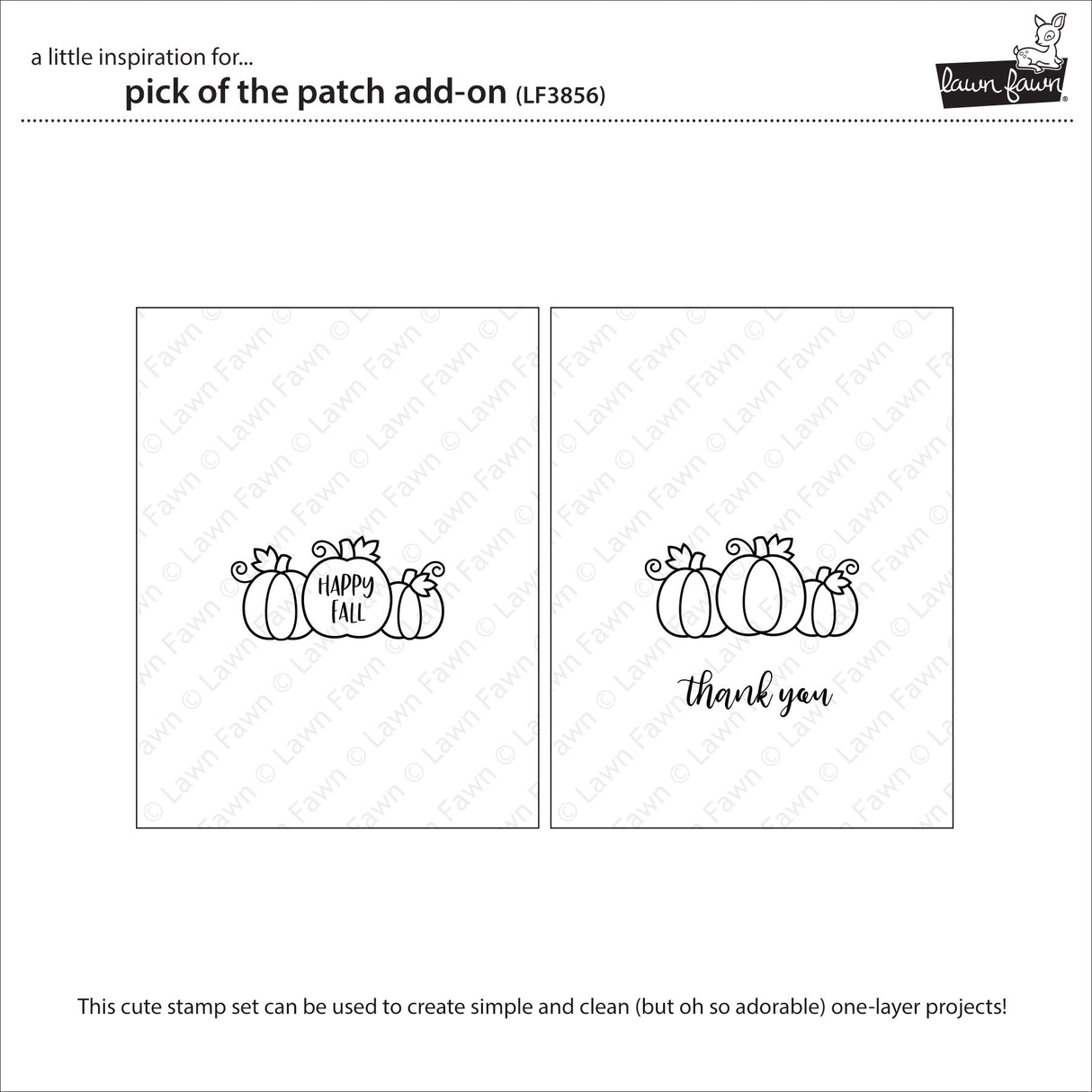 Lawn Fawn pick of the patch add-on Stamp