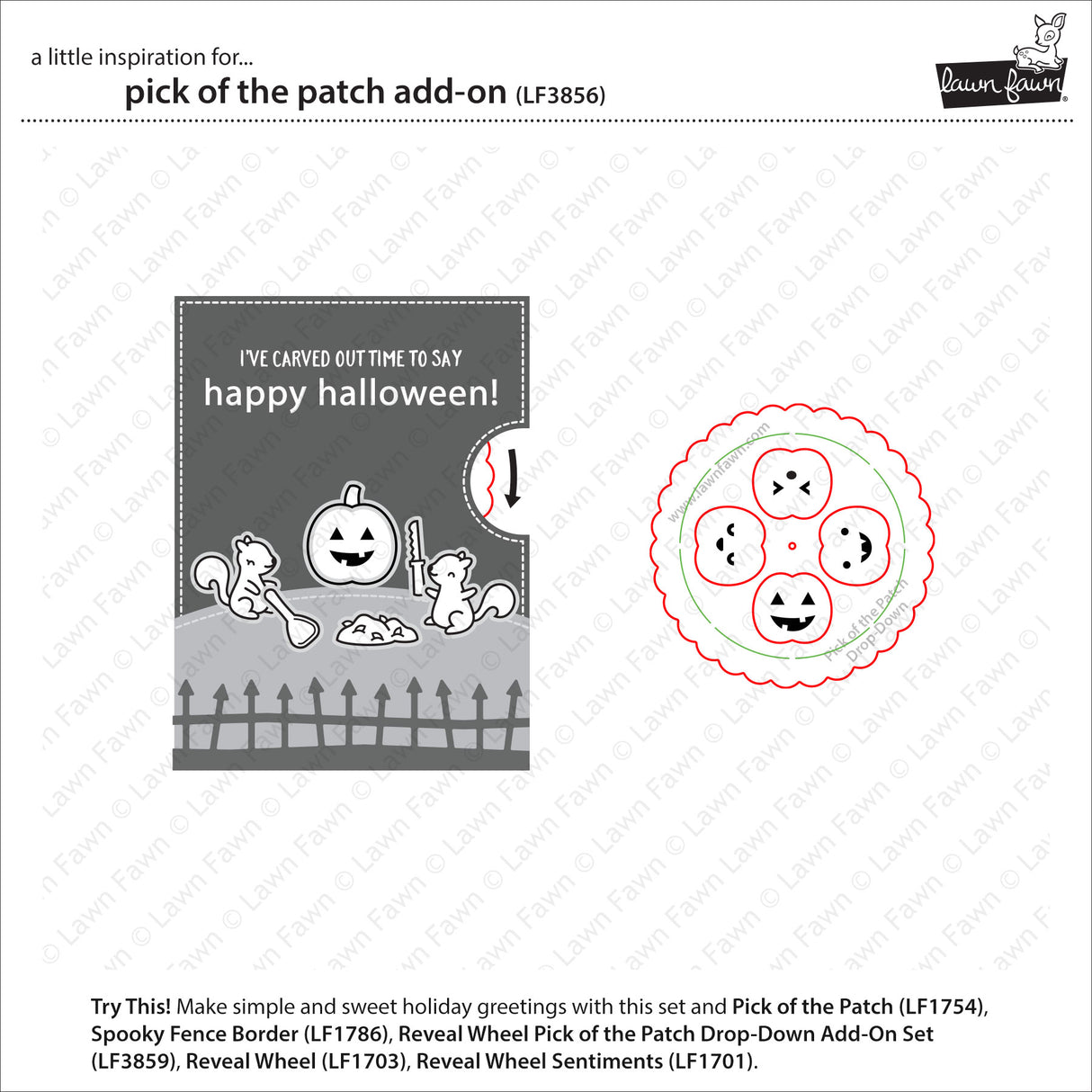 Lawn Fawn pick of the patch add-on Stamp