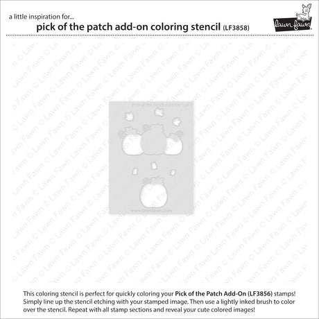 Lawn Fawn pick of the patch coloring stencil