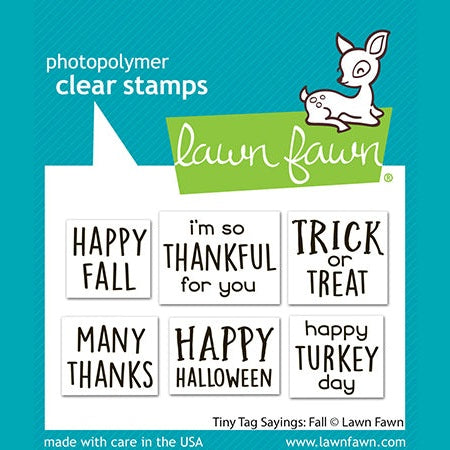 Lawn Fawn tiny tag sayings: fall Stamp