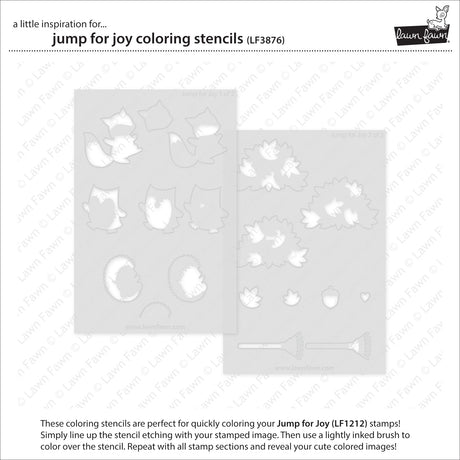 Lawn Fawn jump for joy coloring stencils