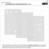 Lawn Fawn caroling mice coloring stencils