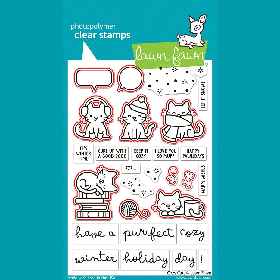 Lawn Fawn cozy cats lawn cuts