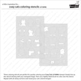 Lawn Fawn cozy cats coloring stencils