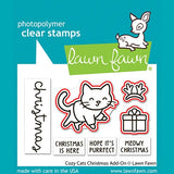 Lawn Fawn cozy cats christmas add-on lawn cuts