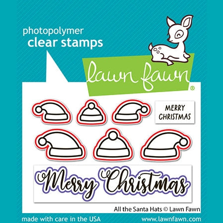 Lawn Fawn all the santa hats lawn cuts
