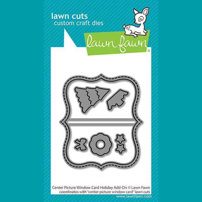 Lawn Fawn center picture window card holiday add-on