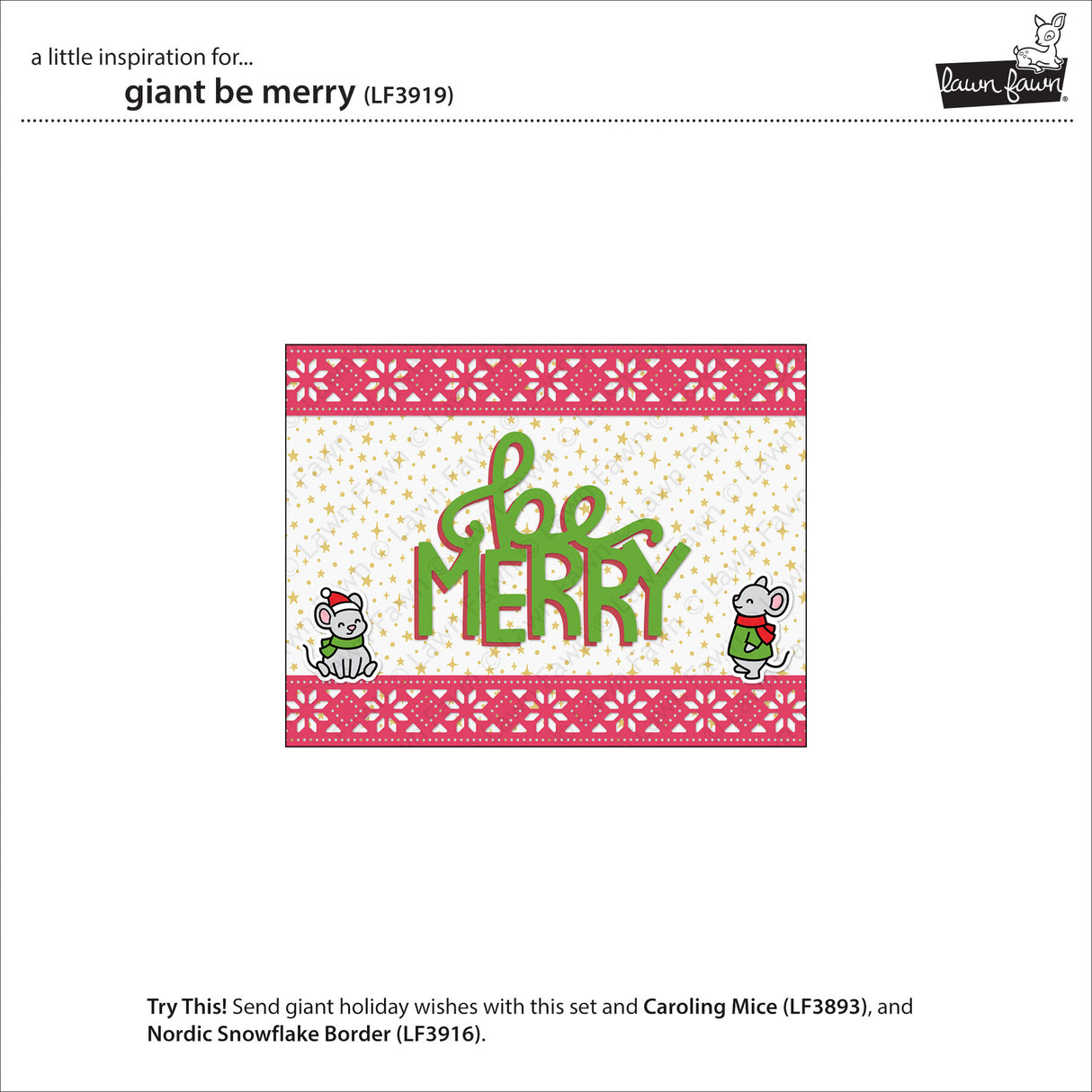 Lawn Fawn giant be merry