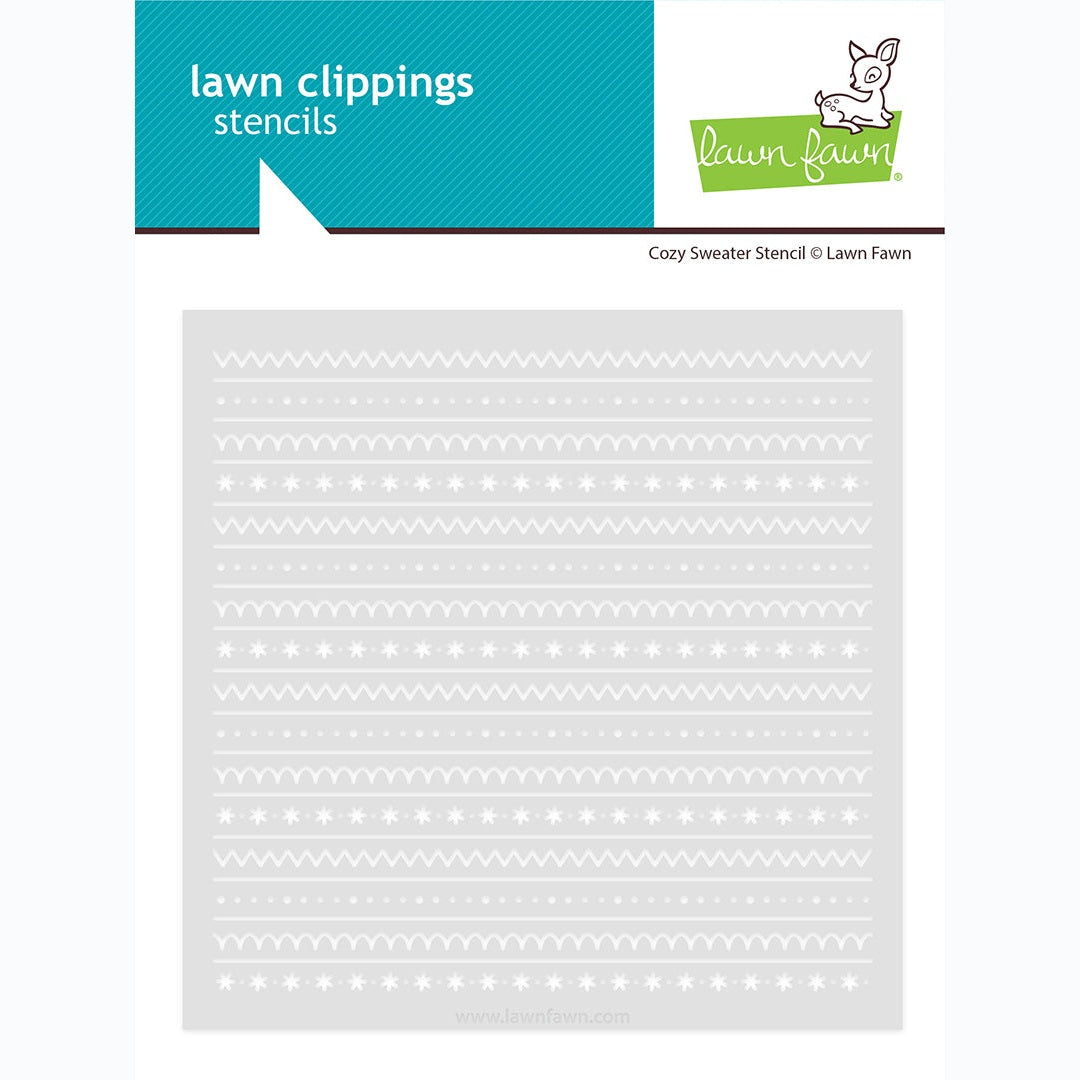 Lawn Fawn cozy sweater stencil