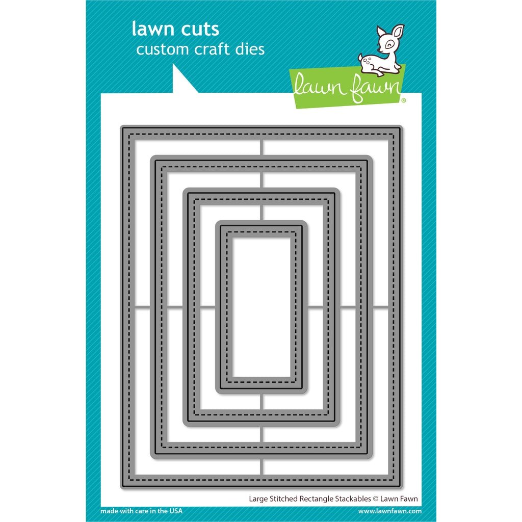 Lawn Fawn Large Stitched Rectangle Stackables Die Set