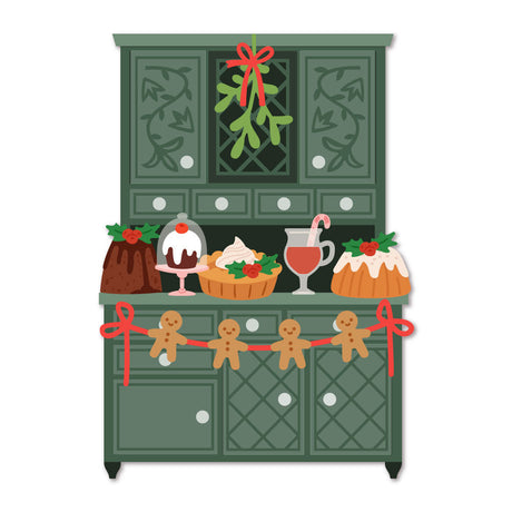 Honey Bee Lovely Layers: Hoosier Cabinet - Holiday Add-on - Honey Cuts