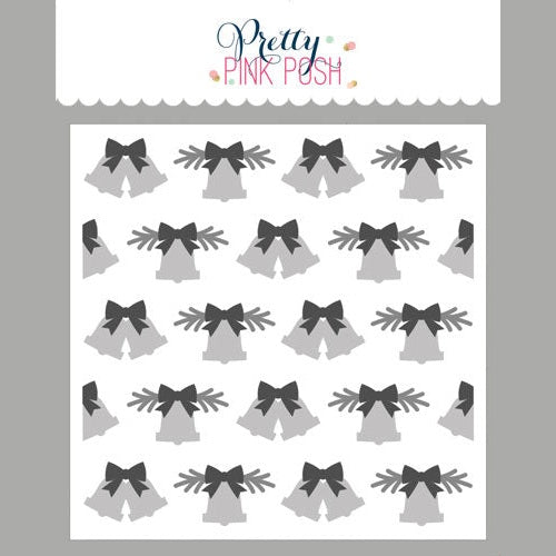 Pretty Pink Posh Layered Christmas Bells Stencils (3 layer)