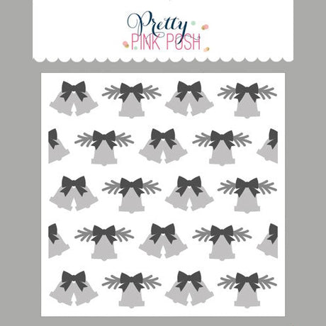 Pretty Pink Posh Layered Christmas Bells Stencils (3 layer)