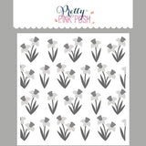 Pretty Pink Posh Layered Daffodils Stencils (3pk)