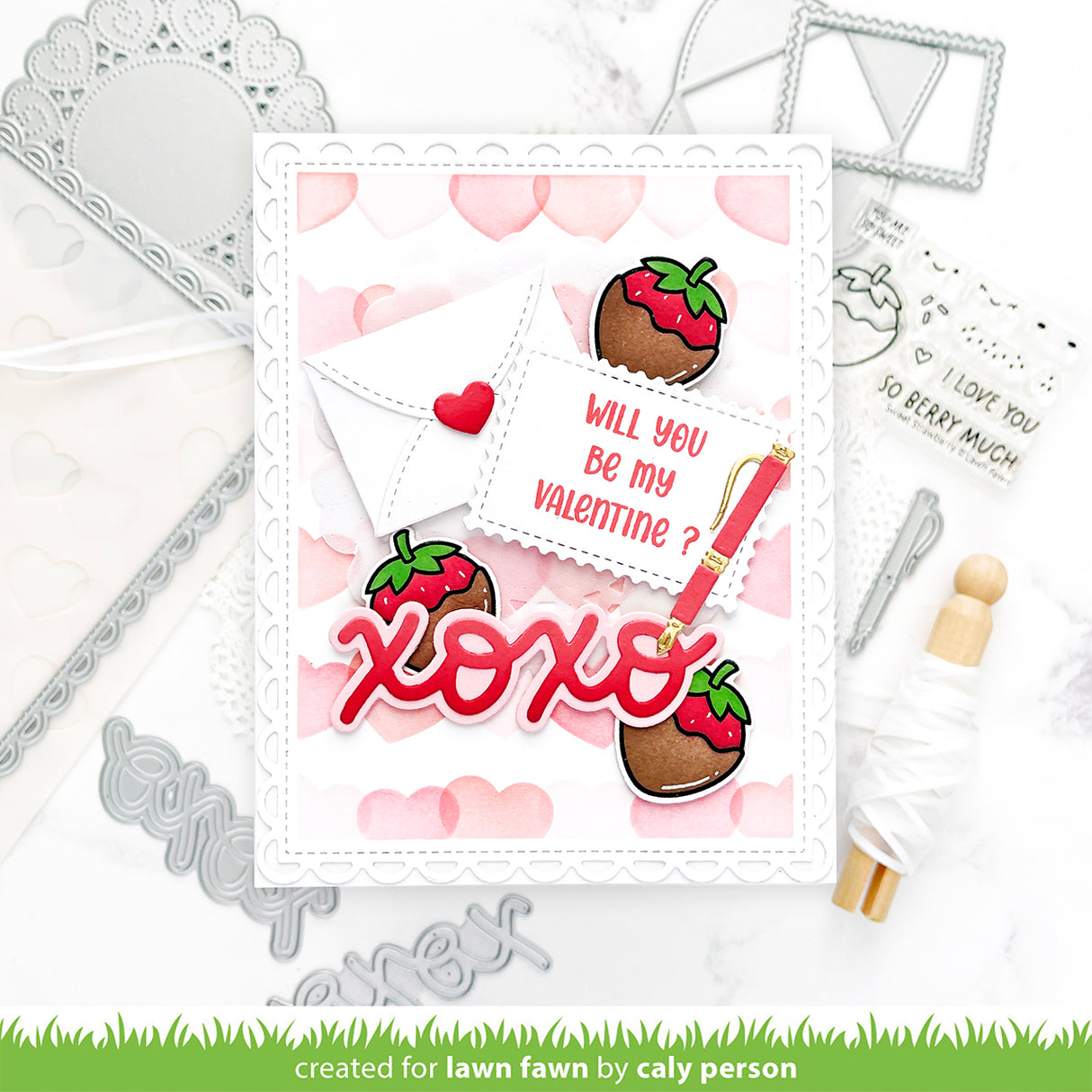 Lawn Fawn Scripty XOXO Outline Add-on Die Bundle
