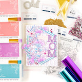 Pinkfresh Studio Beautiful Day Stamp, Die, Stencil & Hot Foil Plate Bundle