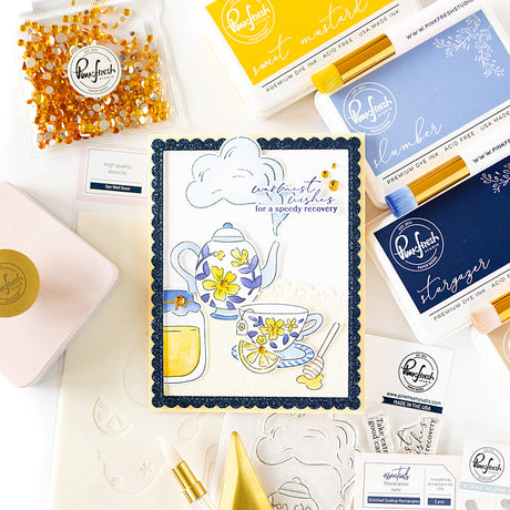 Pinkfresh Studio Get Well Soon Stamp, Die & Stencil Bundle