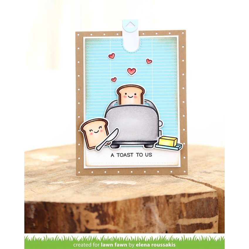 Lawn Fawn Let's Toast Pull Tab Add-on Die Set