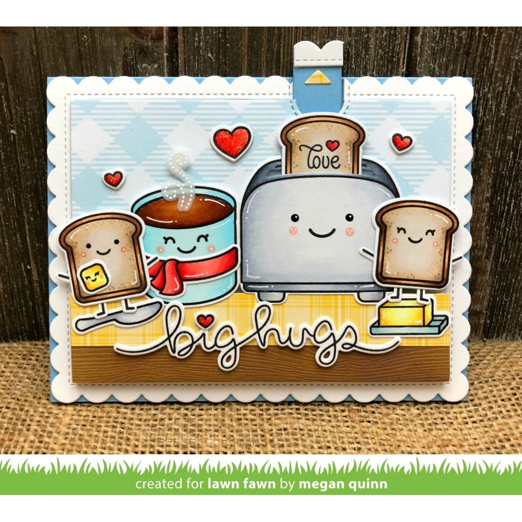 Lawn Fawn Let's Toast Pull Tab Add-on Die Set