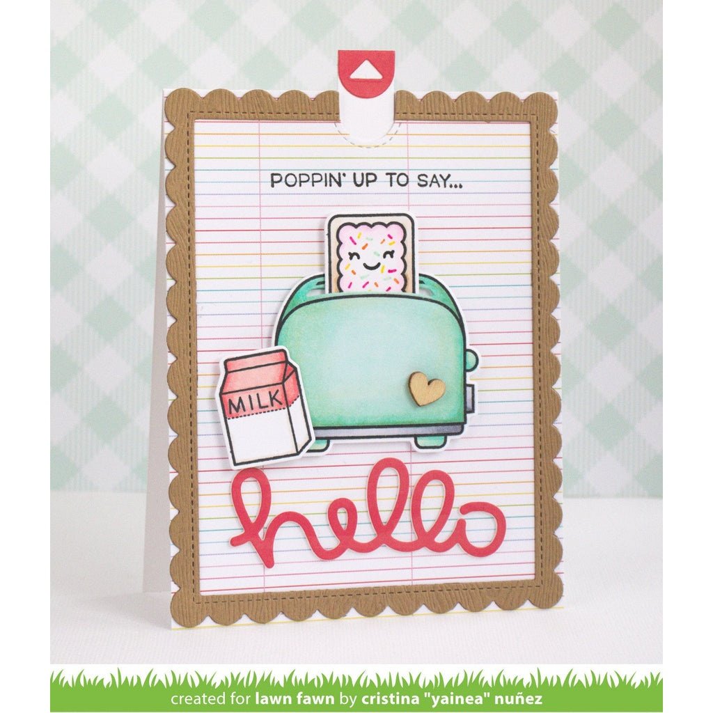 Lawn Fawn Let's Toast Pull Tab Add-on Die Set