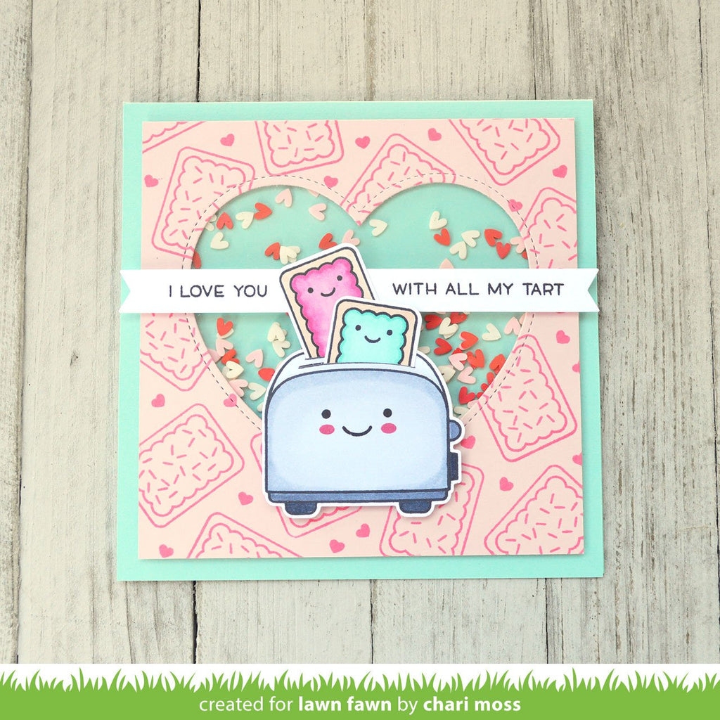 Lawn Fawn Let's Toast Stamp and Die Set Bundle