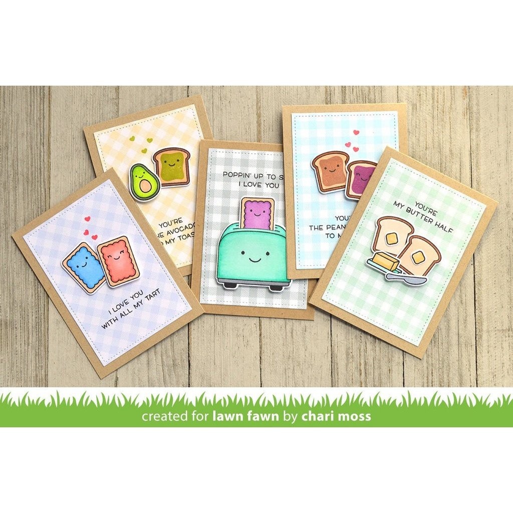 Lawn Fawn Let's Toast Stamp and Die Set Bundle