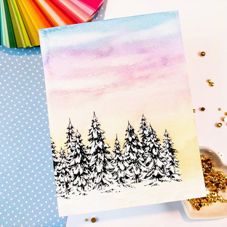 Spellbinders Seasons Greetings Evergreens Press Plate & Die Set - More BetterPress Christmas Collection