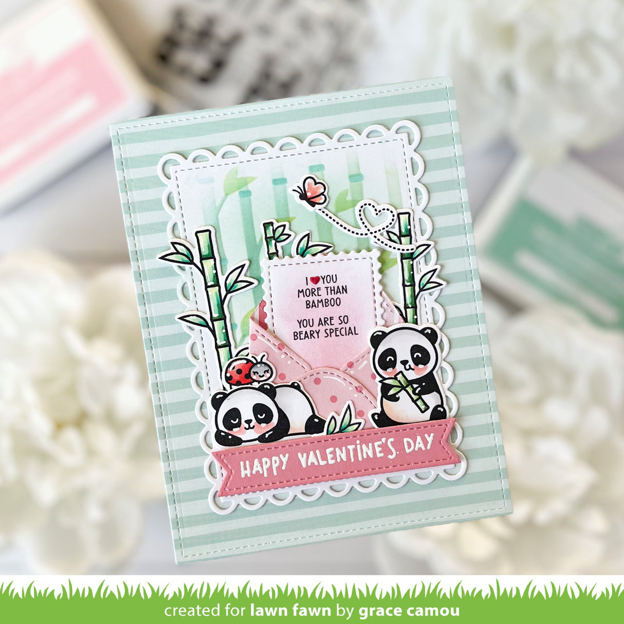 Lawn Fawn I Heart Pandas Add-on Bundle