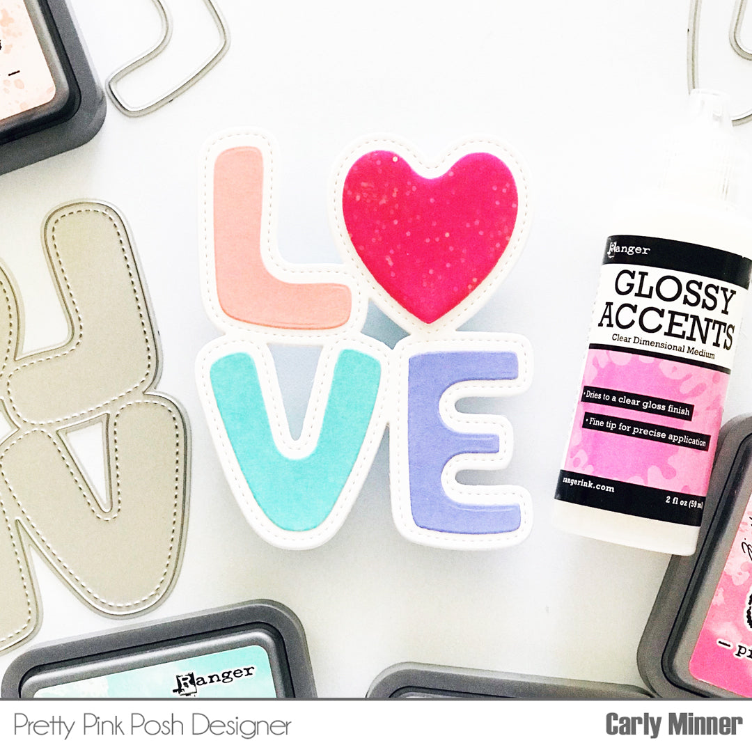 Pretty Pink Posh Love Word Shaker