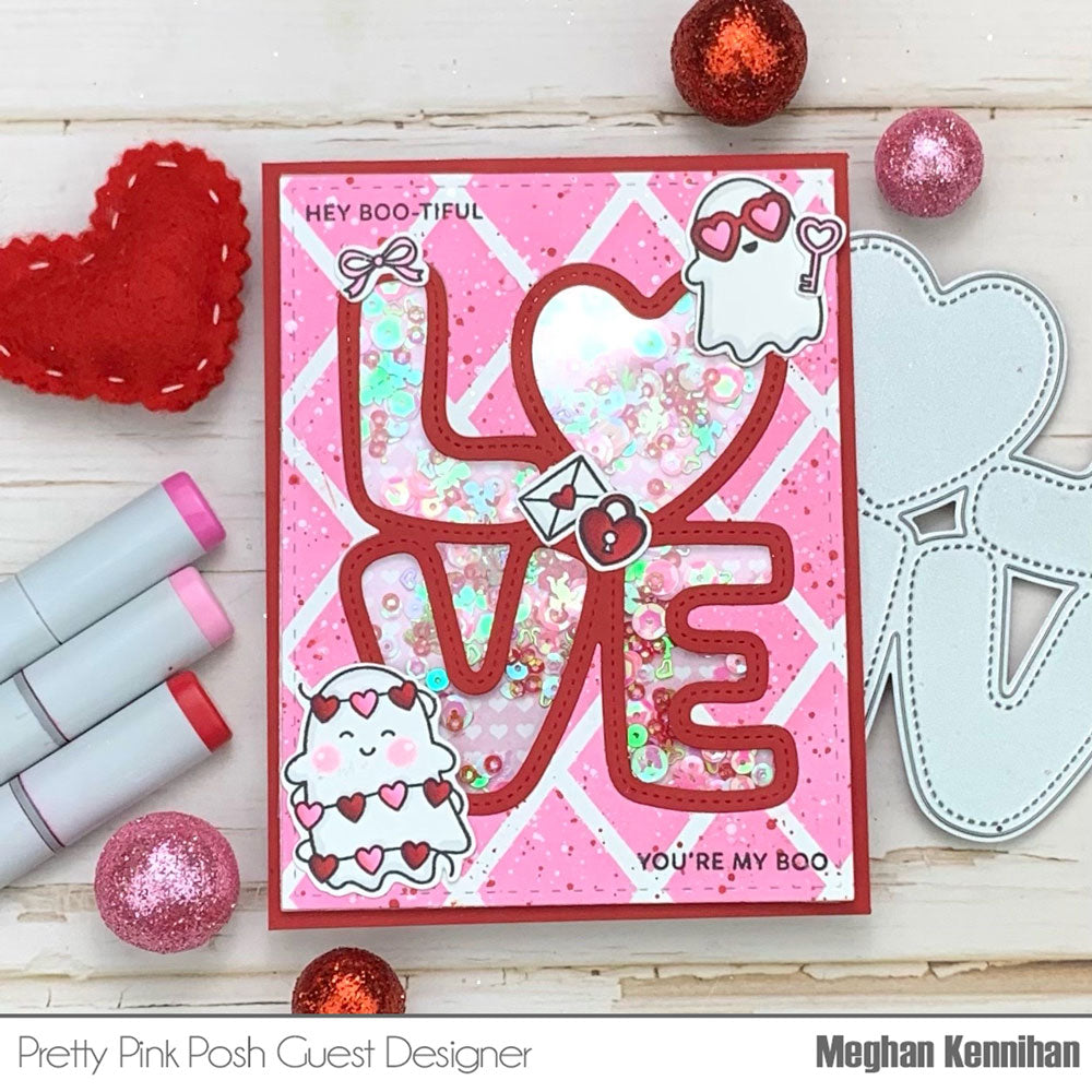 Pretty Pink Posh Love Word Shaker