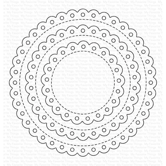 My Favorite Things Stitched Eyelet Lace Circle STAX Die-namics