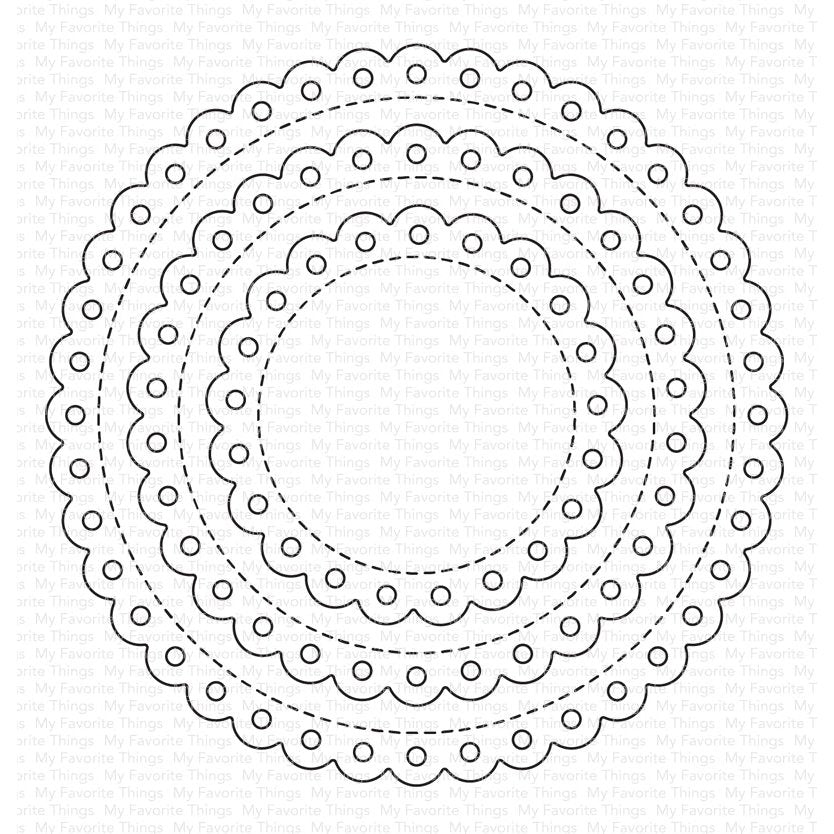 My Favorite Things Stitched Eyelet Lace Circle STAX Die-namics