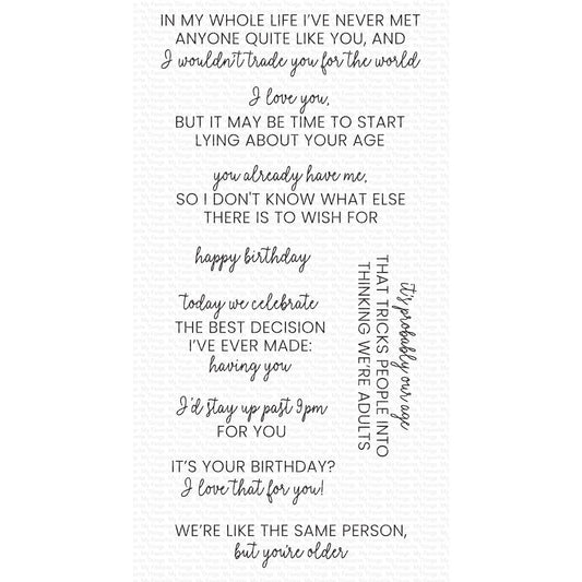 My Favorite Things All About Your Birthday Stamp Set