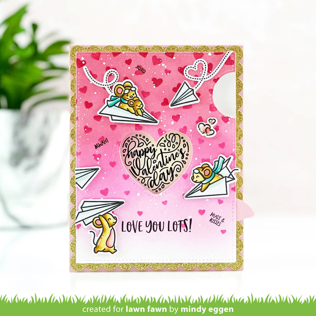 Lawn Fawn Magic Heart Messages Stamp Set