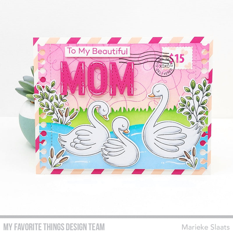 My Favorite Things Tranquil Swans Stamp & Die Set Bundle