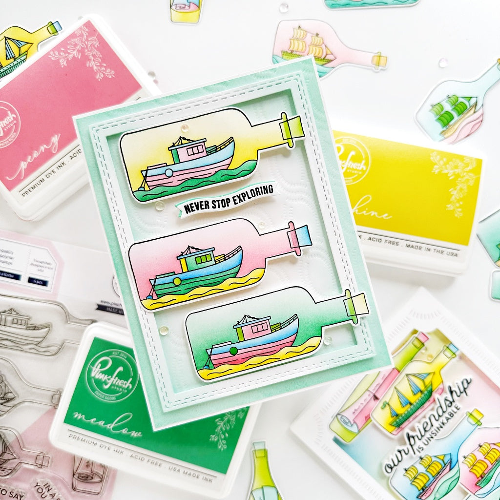 Pinkfresh Studio Message in a Bottle stamp