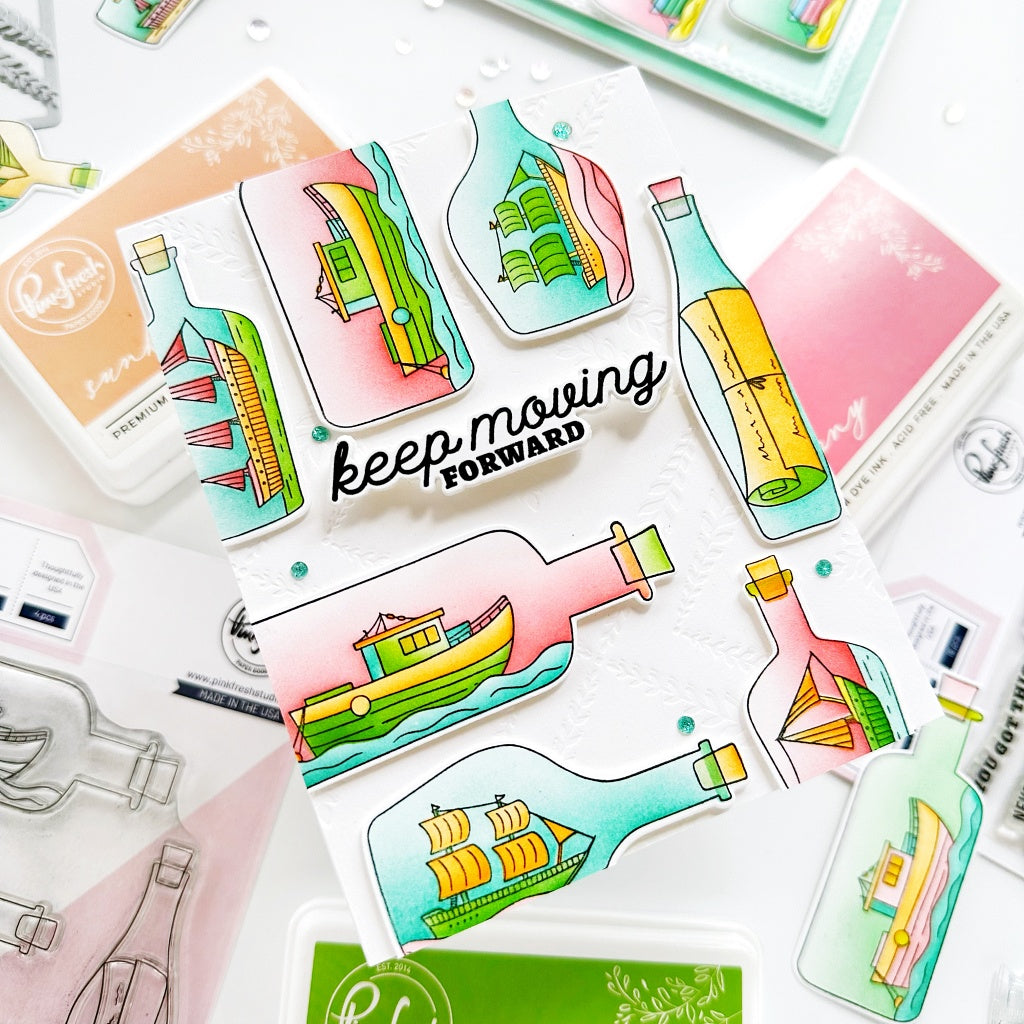 Pinkfresh Studio Message in a Bottle stamp