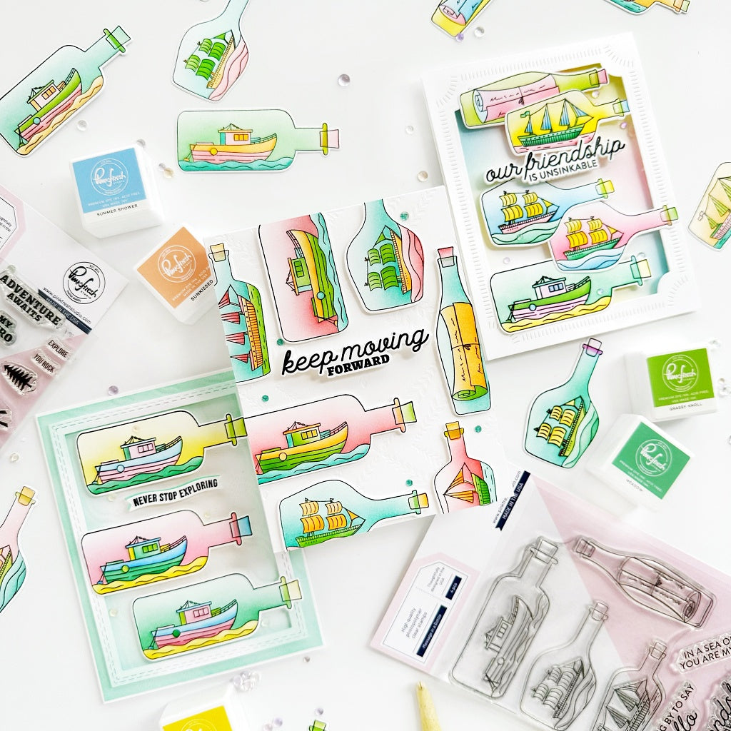 Pinkfresh Studio Message in a Bottle stamp