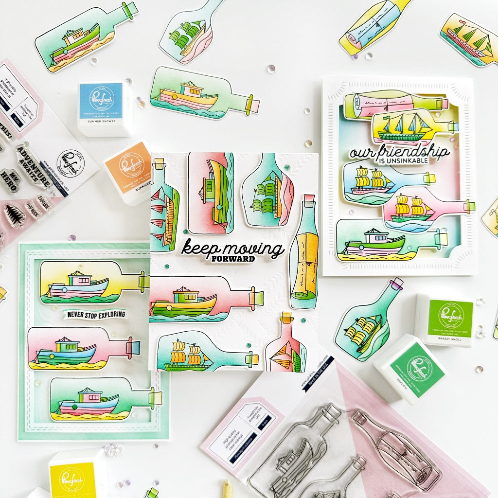 Pinkfresh Studio Message in a Bottle stamp