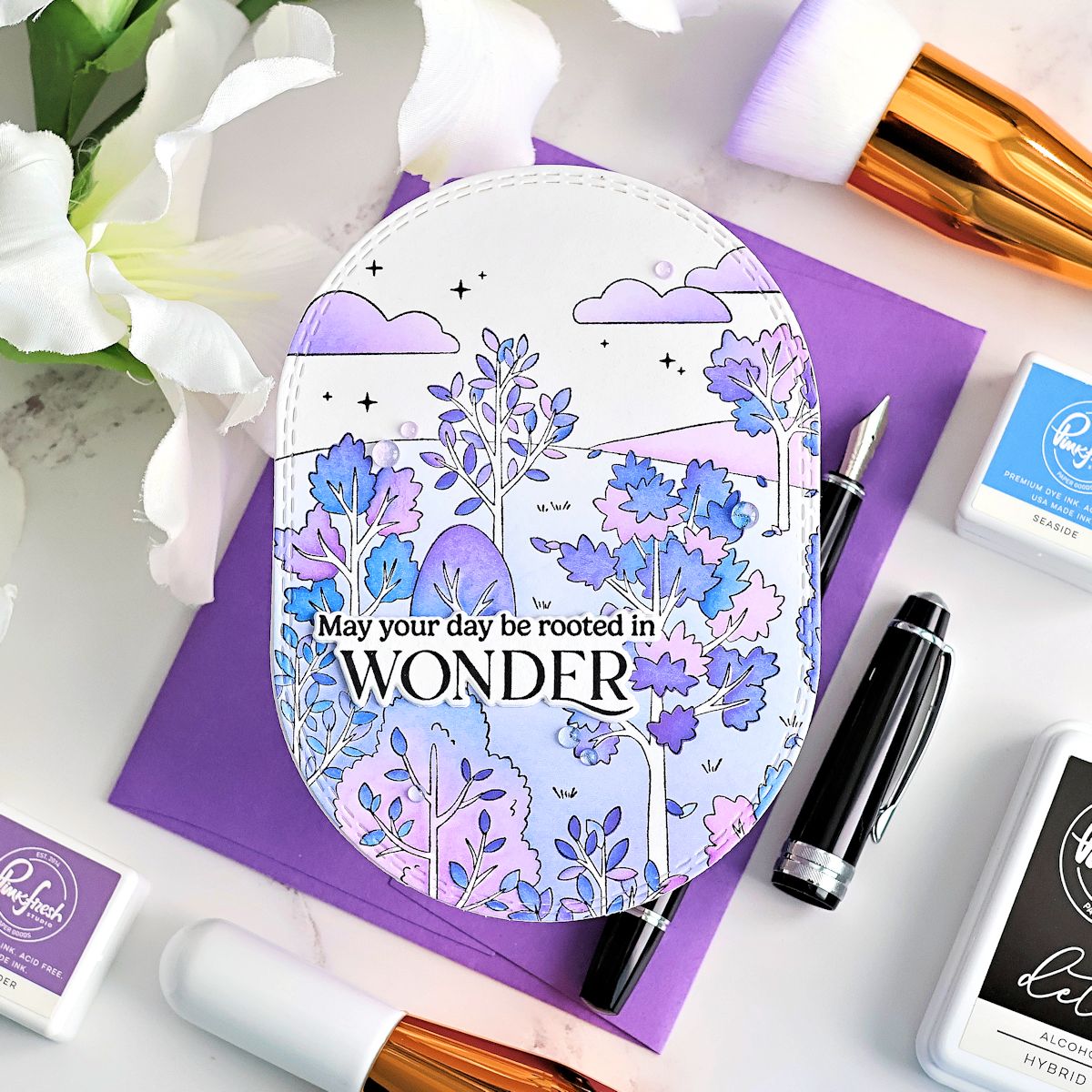 Pinkfresh Studio Rooted in Wonder stamp
